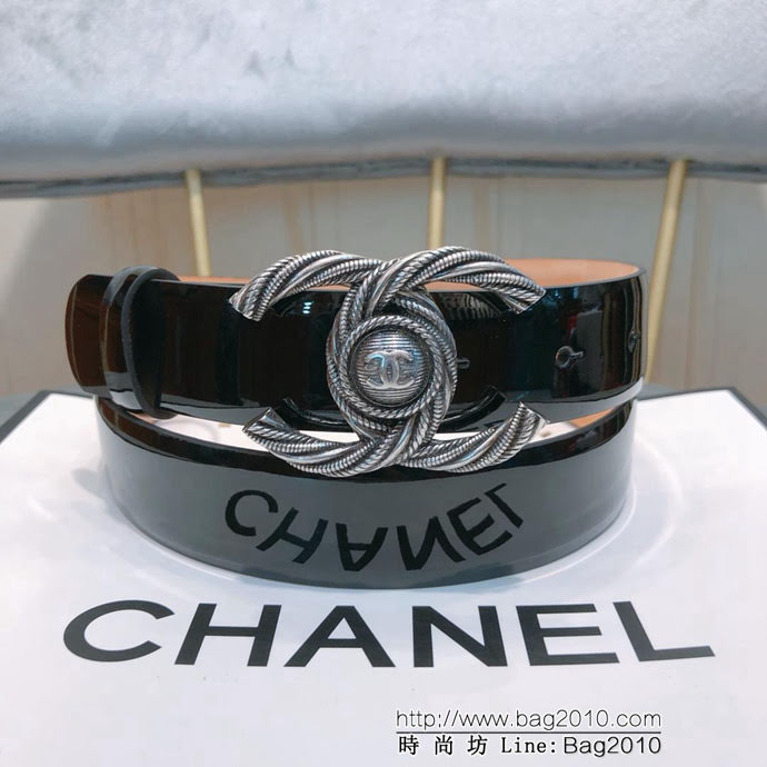 CHANEL香奈兒 18新款 30mm精品 進口皮漆皮面料 樹膏底妖帶 網紅同款腰帶  xfp1163